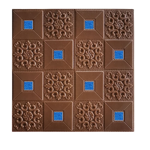 

1 stk fortykket 3d blomstermønster stereo skum vægdecals, selvklæbende vandtæt blomst mønster skum wallstickers