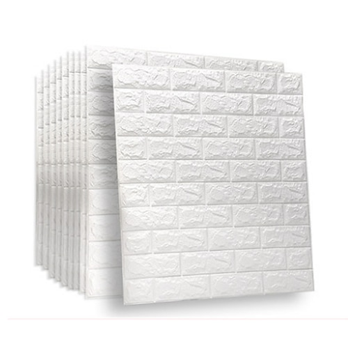 

1pc papel de parede autoadesivo decoração cozinha adesivo impermeável jardim de infância saco macio papel de parede espuma tijolo tridimensional