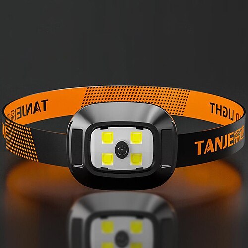 

faro transfrontaliero portatile casa esterna ricarica usb led torcia montata sulla testa lampada del minatore pesca abbagliamento faro all'ingrosso