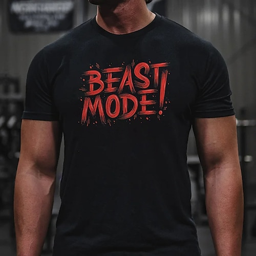 

Per uomo Plus Size Grande Alto maglietta Magliette Girocollo Nero Maniche corte Esterno Per uscire Top sportivi Di base Stampa Pop art Alfabetico Abbigliamento Misto cotone Streetwear Moda Informale