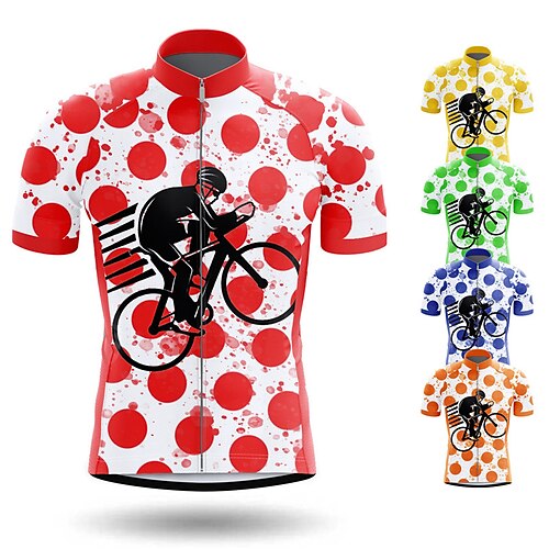 

21Grams Per uomo Maglia da ciclismo Manica corta Bicicletta Superiore con 3 tasche posteriori Ciclismo da montagna Cicismo su strada Traspirante Traspirazione umidità Asciugatura rapida Strisce
