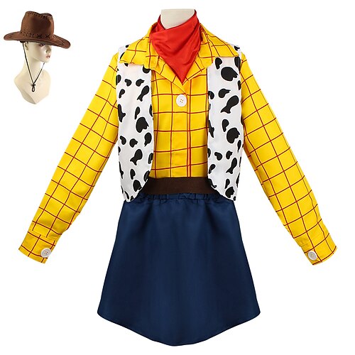 

Historia del juguete Leñoso Falda Accesorios Baile de Máscaras Mujer Cosplay de película Cosplay Amarillo Faldas Chalecos Blusa Mascarada Poliéster