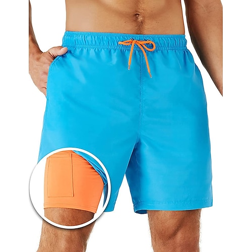 

Hombre Pantalones de Surf Pantalones de Natación Boxers de Natación Pantalón corto con forro de compresión Plano Comodidad Transpirable Festivos Noche Hawaiano Boho Negro Rosa