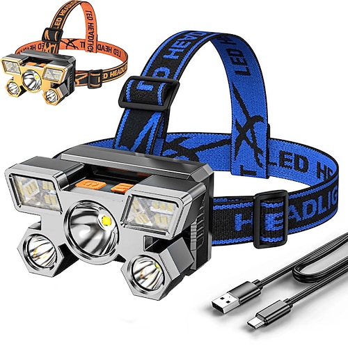 

LED Light Headlamps USB LED Light Waterproof LED Emitters with USB Cable Waterproof Adjustable Lightweight Easy Carrying Wearproof Durable Camping / Hiking / Caving Everyday Use Hunting Silver Gold