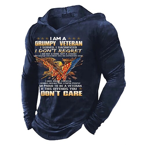 

Homens Moletom com capuz Azul Marinha Com Capuz Estampas Abstratas Bandeiras Imprimir Diário Esportes Feriado Impressão 3D Roupa de rua Designer Casual Primavera Verão Roupa Moletons Moletons