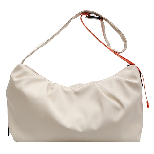 

Dame Crossbody taske Hobo Bag Nylon Daglig Lynlås Stor kapacitet Helfarve Gul Blå Orange