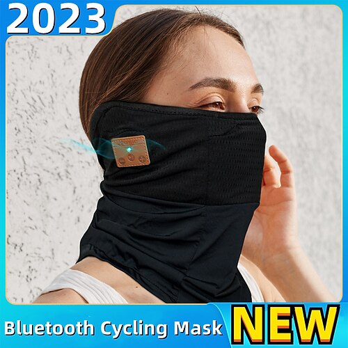 

maschera da ciclismo cuffie bluetooth wireless sport da ciclismo all'aperto protezione solare maschera da ciclismo fresca traspirante in seta di ghiaccio integrale