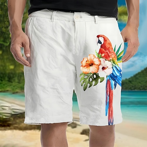 

Homme Short Short d'été Short de plage Shorts bouffants Poche Graphic Oiseau Respirable Doux Court Casual du quotidien Vacances Sportif Mode Blanche Kaki Micro-élastique