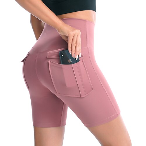 

Dame Biker Shorts Korte leggings Lomme Mavekontrol Balleløft Høj Talje Yoga Fitness Gym Træning Underdele Sort Lys pink militærgrøn Spandex Sport Sportstøj Høj Elasticitet Tynde