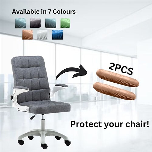 

Coussins de housse d'accoudoir de chaise de bureau extensible housse élastique, housses d'accoudoir de chaise de jeu confortables pour les coudes et les avant-bras soulagement de la pression