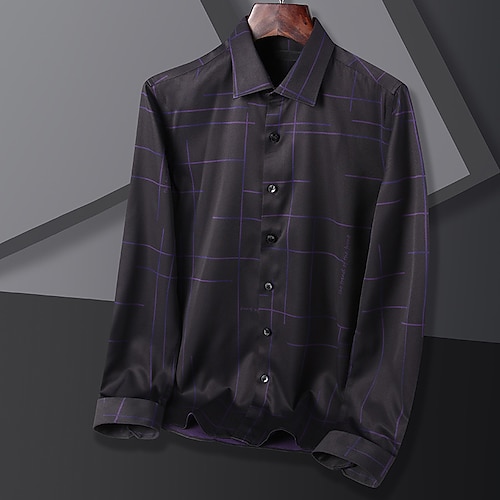 

Per uomo Camicia Maglietta informale Vino Blu Viola Blu scuro Manica lunga Linea Collo ripiegabile Informale Giornaliero Tasche Abbigliamento Streetwear Moda Classico