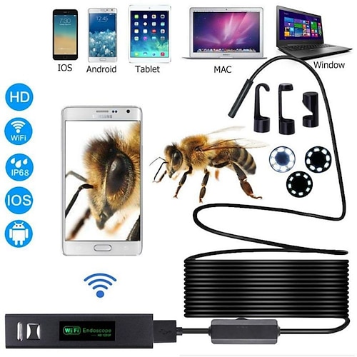 

1200p wifi endoskop kamera wasserdichte inspektion schlange mini kamera usb endoskop für auto für iphone Android-Smartphone