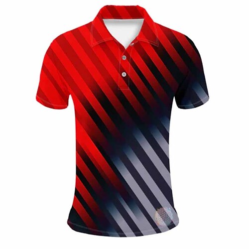 

Per uomo POLO Camicia da golf Golf Gradiente Stampe astratte Geometria Collo ripiegabile Rosso Esterno Strada Maniche corte Stampa Abbigliamento Sportivo Di tendenza Streetwear Originale