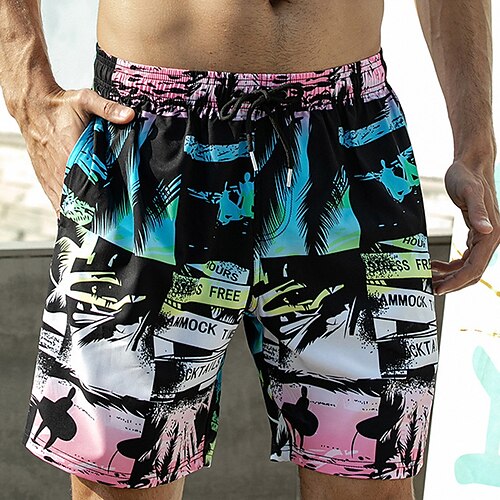 

Per uomo Boxer da surf Pantaloncini da mare Boxer da mare Pantaloncini estivi Pantaloncini da spiaggia Tasche A cordoncino Vita elastica Color Block Asciugatura rapida Esterno Informale Per eventi