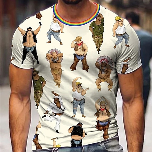 

Per uomo maglietta Magliette Pop art Cartoni animati Girocollo Abbigliamento Stampa 3D Esterno Informale Manica corta Stampa Vintage Di tendenza Originale