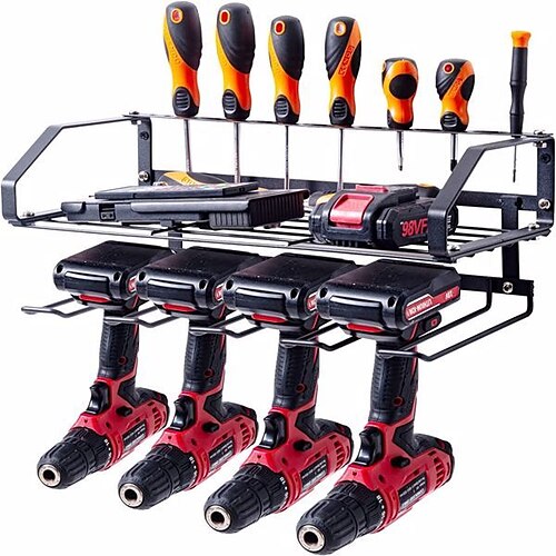 

organizer per utensili elettrici per officine e magazzini organizer per utensili a parete per riporre punte da trapano e cacciaviti strumenti di pulizia per trapani a batteria
