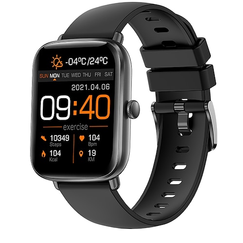 smartur 1,69 tommer smartwatch fitness løbeur skridttæller søvnmåler pulsmåler kompatibel med Android ios kvinder mænd lang standby mediekontrol besked påmindelse 2023 - US $24.99