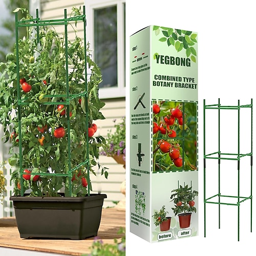 

O suporte de escalada para plantas pode ser sobreposto e combinado para conectar o suporte de jardinagem para flores em vasos