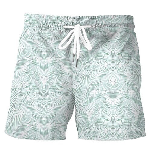 

Per uomo Boxer da surf Pantaloncini da mare Boxer da mare Pantaloncini estivi Pantaloncini da spiaggia A cordoncino con fodera in rete Vita elastica A foglia Piante Stampe astratte Asciugatura rapida