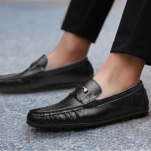 

Herren Loafer Slip On Mokkasin Loafer fahren Outdoor Täglich Leder Atmungsaktiv 11658Schwarz 11658gelblich-braun Frühling Herbst