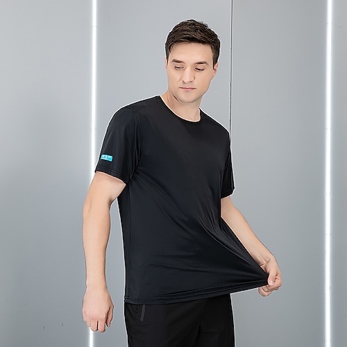 

Per uomo T-shirt da escursione Manica corta Girocollo Maglietta Esterno Ultra leggero (UL) Traspirante Comodo Asciugatura rapida Chinlon Elastene Nero Bianco Verde Chiaro Pesca Scalate Spiaggia