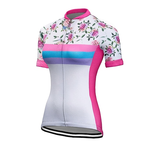 

21Grams Femme Maillot Velo Cyclisme Manche Courte Cyclisme Top avec 3 poches arrière VTT Vélo tout terrain Vélo Route Respirable Evacuation de l'humidité Bandes Réfléchissantes Poche arrière Jaune