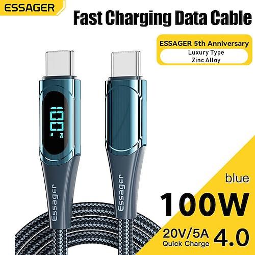 

Câble USB-C Câble Lightning 100W 3,3 pieds 6,6 pieds USB C vers USB C USB C vers Lightning 5 A Câble de Charge Charge Rapide Nylon Tressé Durable Doux Pour Huawei iPhone Accessoire de Téléphone