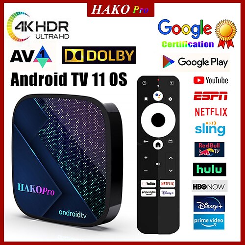 

android 11 tv box 4k google zertifizierter media player google play youtube wifi android tv smart tv box android 11 set top box