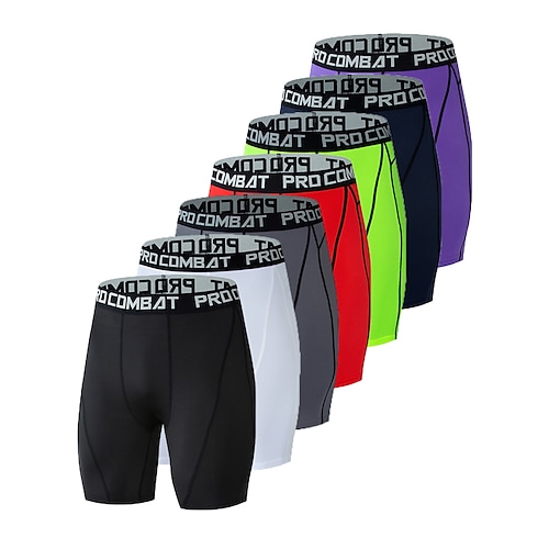 

Men's Compression Shorts Yoga Shorts Stylish Base Layer Athletic Athleisure Winter Breathable Moisture Wicking Soft Yoga Fitness Gym Workout Sportswear Activewear Solid Colored Black White Red
