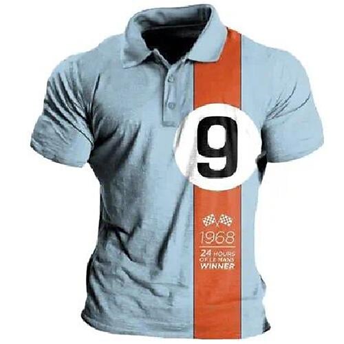 

Per uomo POLO Camicia da golf Golf Alfabetico Stampe astratte Collo ripiegabile Blu Esterno Strada Maniche corte Stampa Abbigliamento Sportivo Di tendenza Streetwear Originale