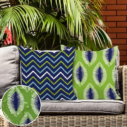 

Outdoor Waterproof Pillow Cover Geometric for Patio Garden Sofa Couch Livingroom