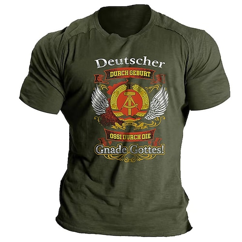 

herre t-shirt t-shirts slogan t-shirt tro bomuldsblanding t-shirts bogstaver grafiske print rund hals sort blå hærgrøn grå udendørs afslappet kortærmet print tøj tøj basic vintage