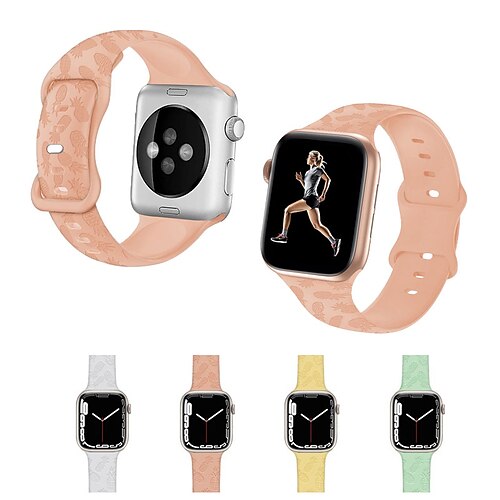 

Bracelet Sport Compatible avec Bracelet Apple Watch 38mm 40mm 41mm 42mm 44mm 45mm 49mm Imperméable Boucle papillon Fermoir en métal Silicone souple Bracelet de remplacement pour iwatch Série Ultra 8