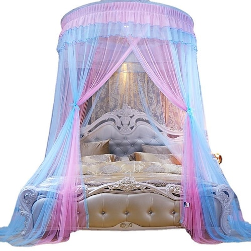 

dôme 1.5 mètres 1.8 double plafond suspendu rond princesse moustiquaire sans support poinçonnage installation lit manteau motif tente