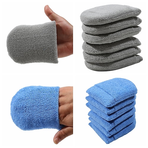 

2 stk bil voks applikator luffer blød mikrofiber poleringssvamp voks skum applikator pude til bil rengøring auto detaljer