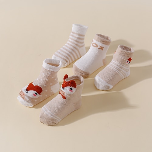 

Bambino (1-4 anni) Unisex 5 coppie Calzini Multicolore Color Block Collage Estate Primavera Dolce Da tutti i giorni 1-12 anni