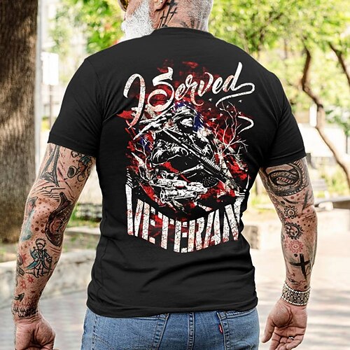 

maglietta da uomo maglietta cool tee patriottico polester / misto cotone lettere stampate girocollo nero blu rosso albicoccanero blu verde albicocca casual quotidiano manica corta stampa abbigliamento