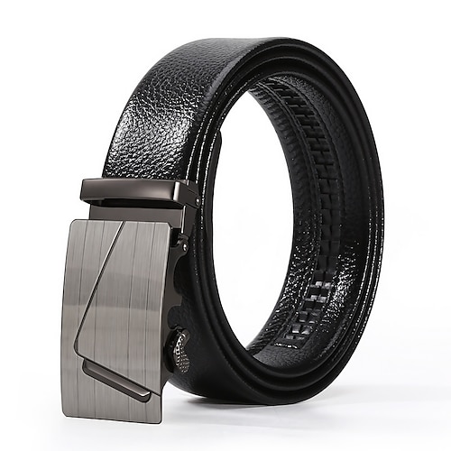 

Men's Faux Leather Belt Ratchet Belt Black 1# Black 2# Faux Leather Stylish Casual Classic Plain Daily Vacation Going out