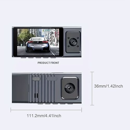 Dash Cam 4K Anteriore E Posteriore Con GPS WiFi Visione Notturna E Monitoraggio Parcheggio 24h Kentf