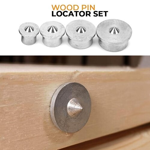 

4pcs legno pin locator lavorazione del legno pannello mobili tenone posizionamento carpenteria registro tassello punta legno tondo battuta fai da te centro punzonatura