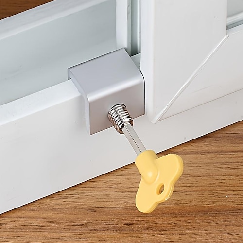 

1pc Sliding Sash Stopper, Aluminum Alloy Cabinet Locks Door And Window Lock, Window Security Lock