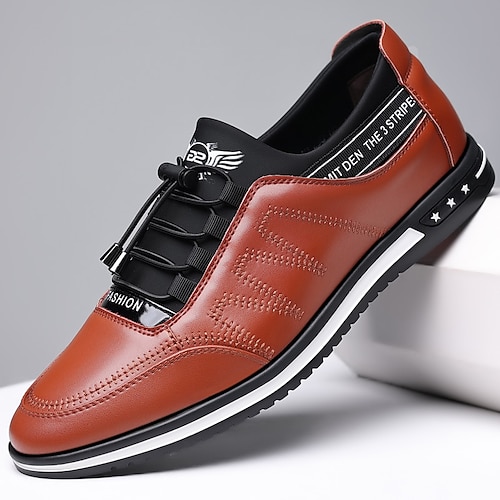 

Per uomo Mocassini e Slip-Ons Scarpe di pelle Scarpe da sera Mocassini di vestito Informale Formale Giornaliero Serata e festa Footing Di pelle Caldo Nero Arancione Estate Primavera