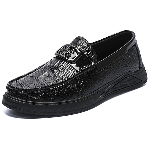 

Herre Sko Tøfler & Slip-ons Kontor / Bedrift Penny Loafers Afslappet Daglig Gang Elastisk stof Åndbart Sort Sommer Forår