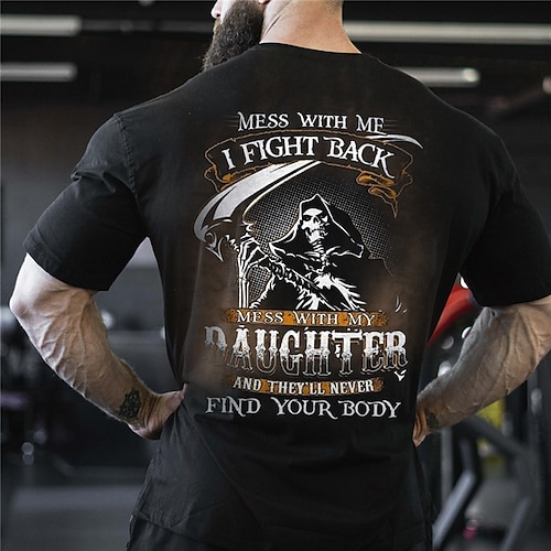 

Herre T-shirt T-Shirts Grafisk Dødningehoveder Rund hals Tøj 3D-udskrivning udendørs Afslappet Kortærmet Trykt mønster Årgang Mode Designer