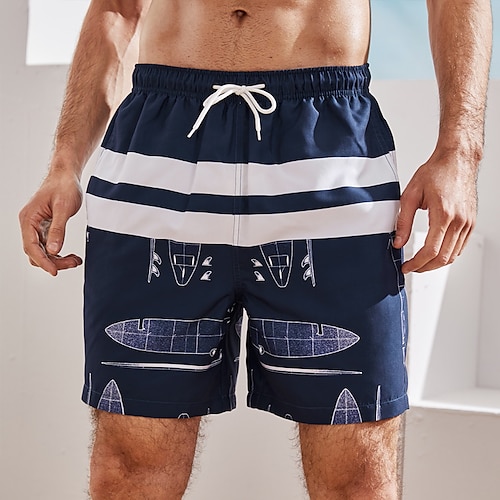 

Per uomo Boxer da surf Pantaloncini da mare Boxer da mare Pantaloncini estivi Pantaloncini da spiaggia A cordoncino con fodera in rete Vita elastica Banda Stampe astratte Asciugatura rapida Breve