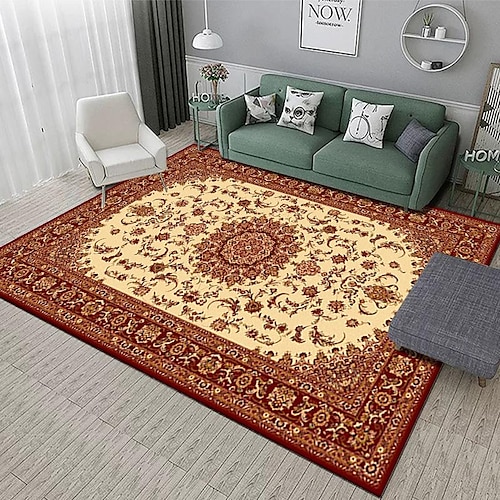 

Turkish Living Room Carpet Bedroom Persian American Retro Mat Decoration Coffee Table Sofa Bedside Blanket