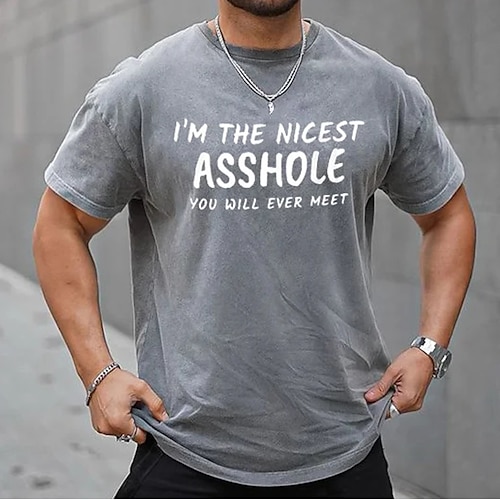 

Men's Plus Size Big Tall T shirt Tee Tee Crewneck Black White Navy Blue Short Sleeves Outdoor Going out Print Quotes & Sayings Clothing Apparel Cotton Blend Streetwear Stylish Casual