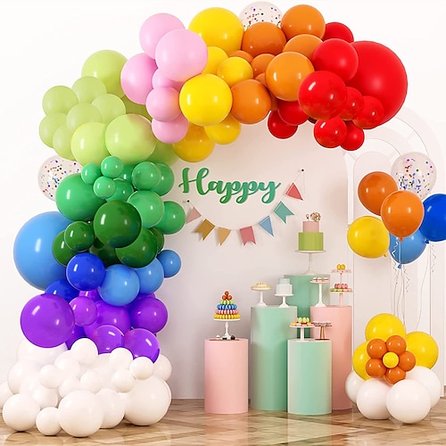 

181-teiliges Regenbogen-Latexballon-Set