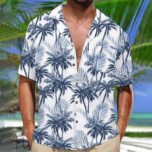 

Per uomo Camicia Camicia hawaiana Camicia con bottoni Camicia estiva Maglietta informale Bianco Maniche corte Albero Stampe astratte Bavero Strada Da mare Tasche Abbigliamento Di tendenza Comodo