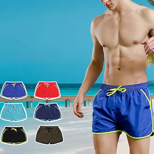 

Herre Surf shorts Badeshorts Shorts med mesh-for Vanlig Komfort Åndbart Ferie I-byen-tøj Hawaiiansk Boheme Sort militærgrøn